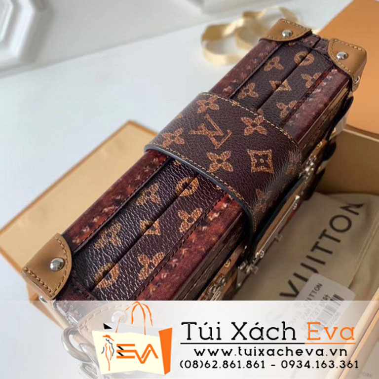 Túi Xách Lv Petite Malle Siêu Cấp Hoa Nâu M52737