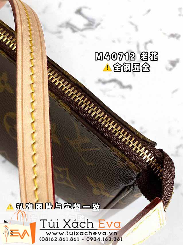 Túi Xách LV Pochette Accessoires Monogram Bag Siêu Vip Màu Nâu Đẹp M40712.