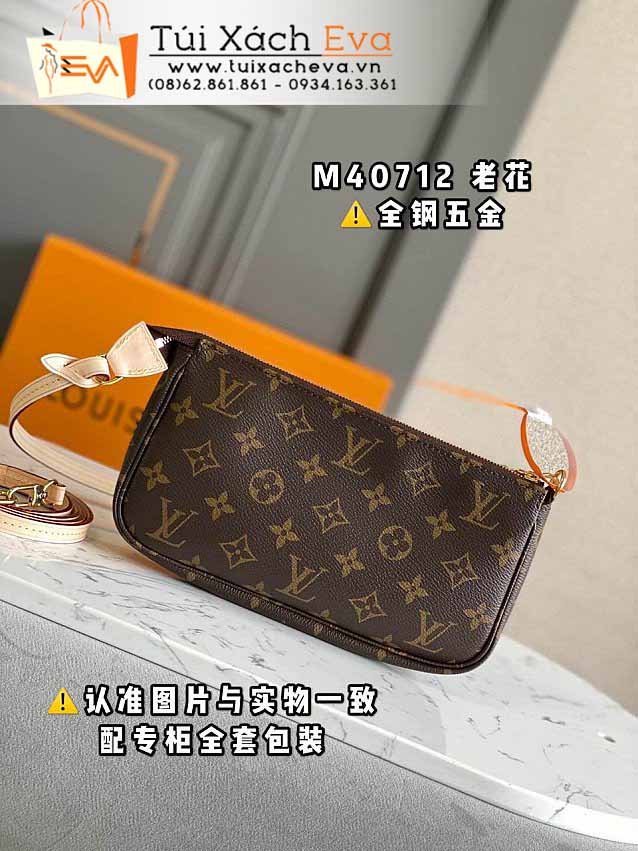 Túi Xách LV Pochette Accessoires Monogram Bag Siêu Vip Màu Nâu Đẹp M40712.
