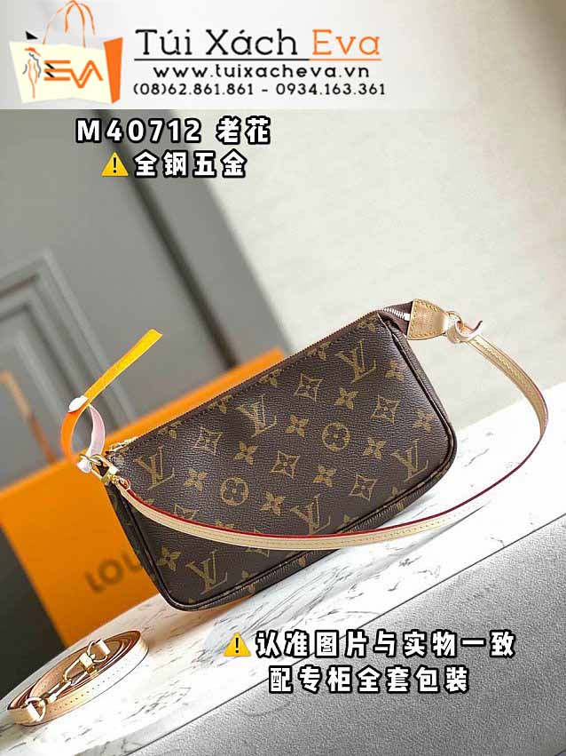 Túi Xách LV Pochette Accessoires Monogram Bag Siêu Vip Màu Nâu Đẹp M40712.