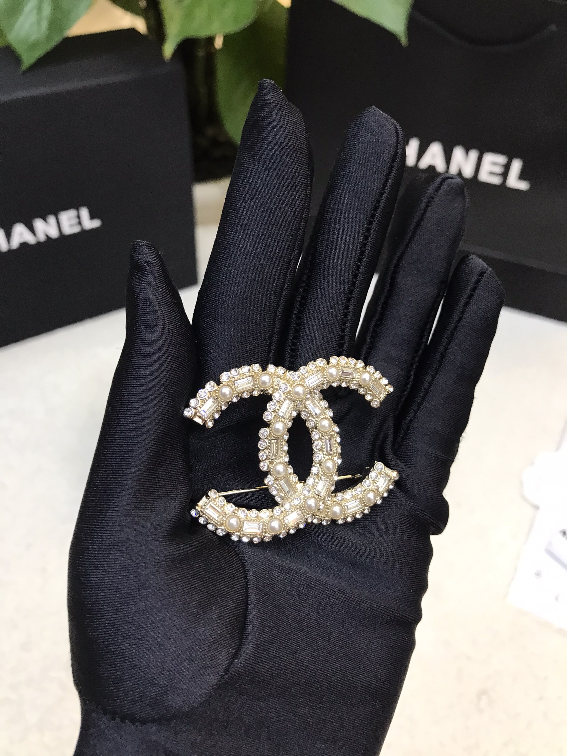 Cài Áo Chanel Ngọc Trai Siêu Cấp