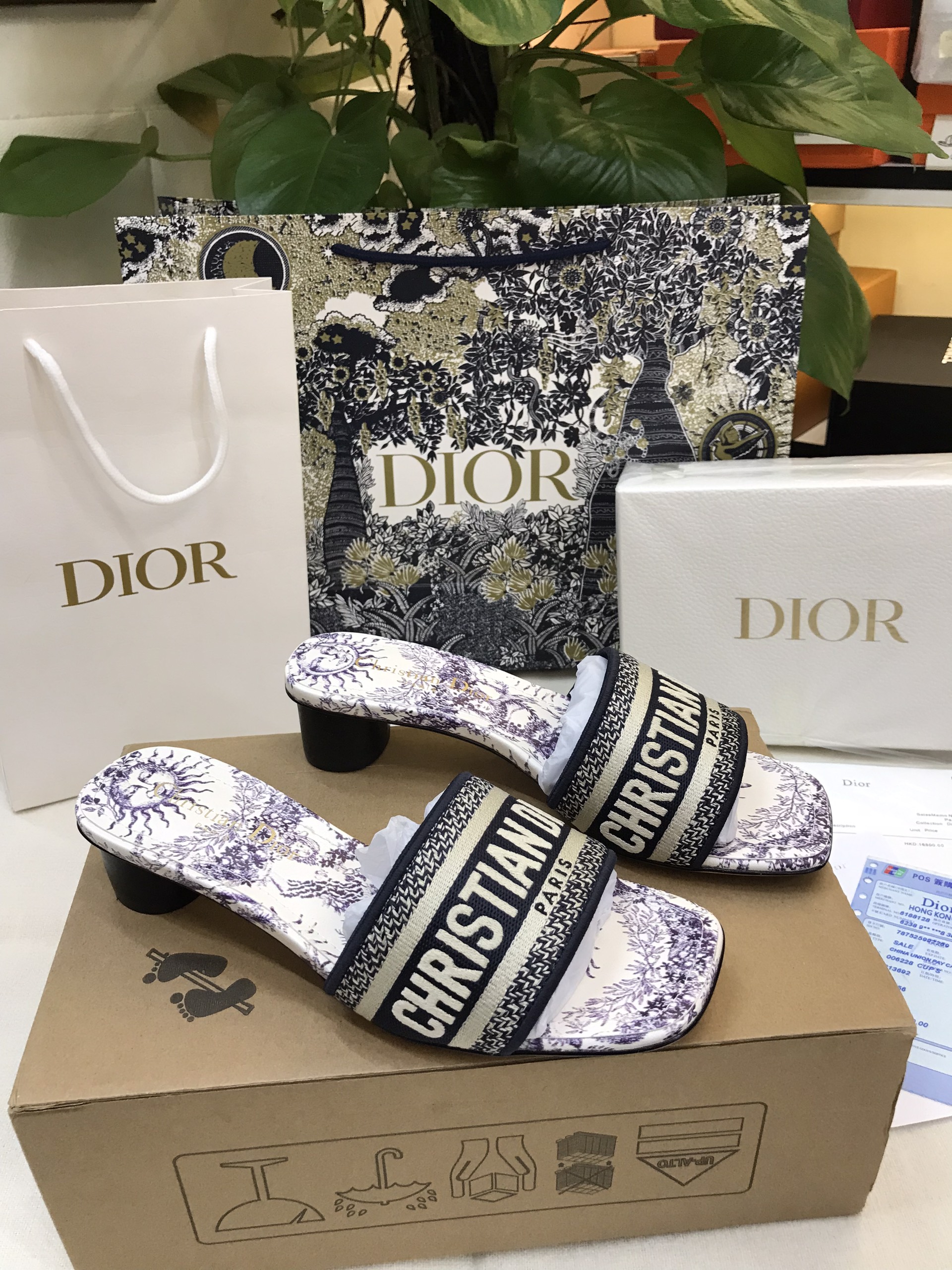 Giày Cao Gót Dior Dway Heeled Slide Siêu Cấp Size 38