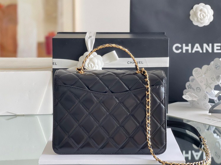 Túi Xách Chanel 23P Quai Sắt Vip Màu Đen Size 18cm