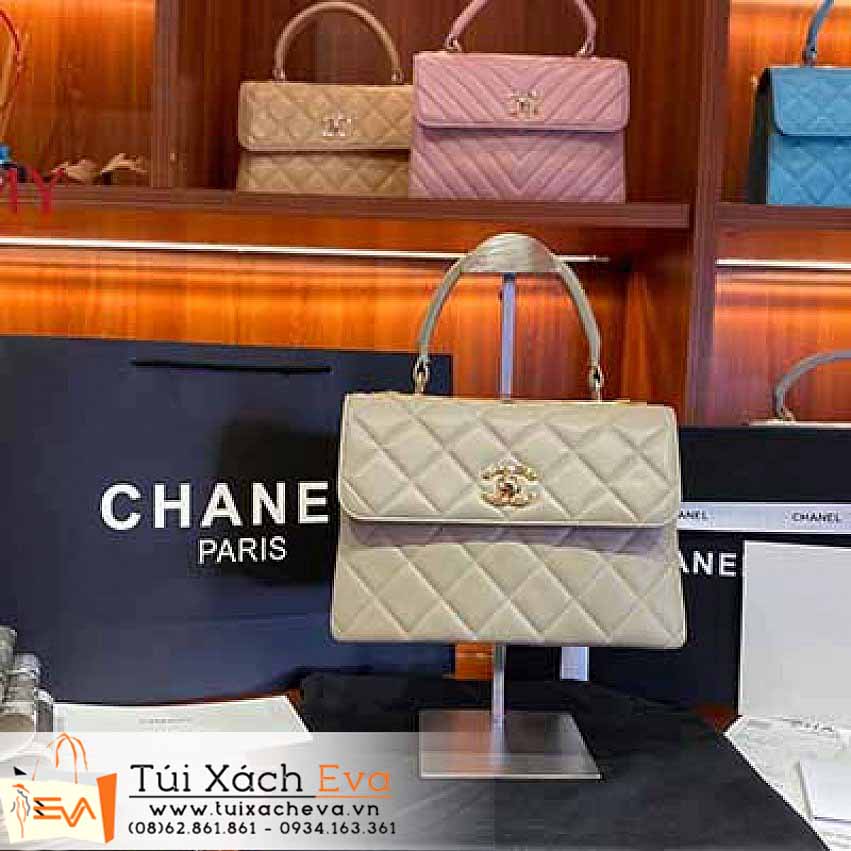 Túi Xách Chanel Trendy Bag Siêu Cấp Màu Kem Đẹp.