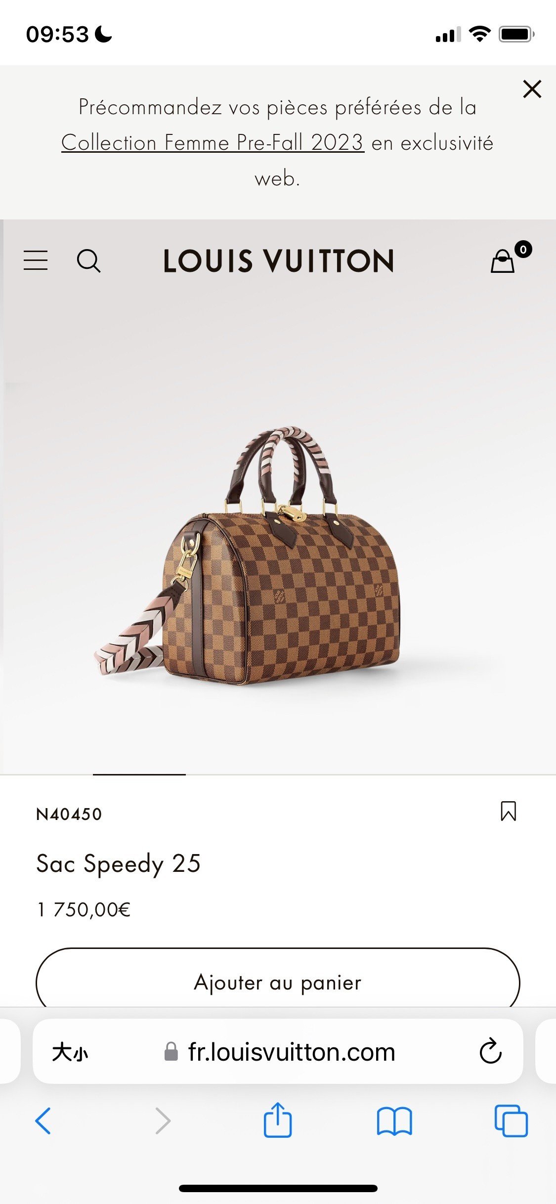 Túi Xách LV Speedy 25 Siêu Cấp Dây Toron Size 25cm N40450