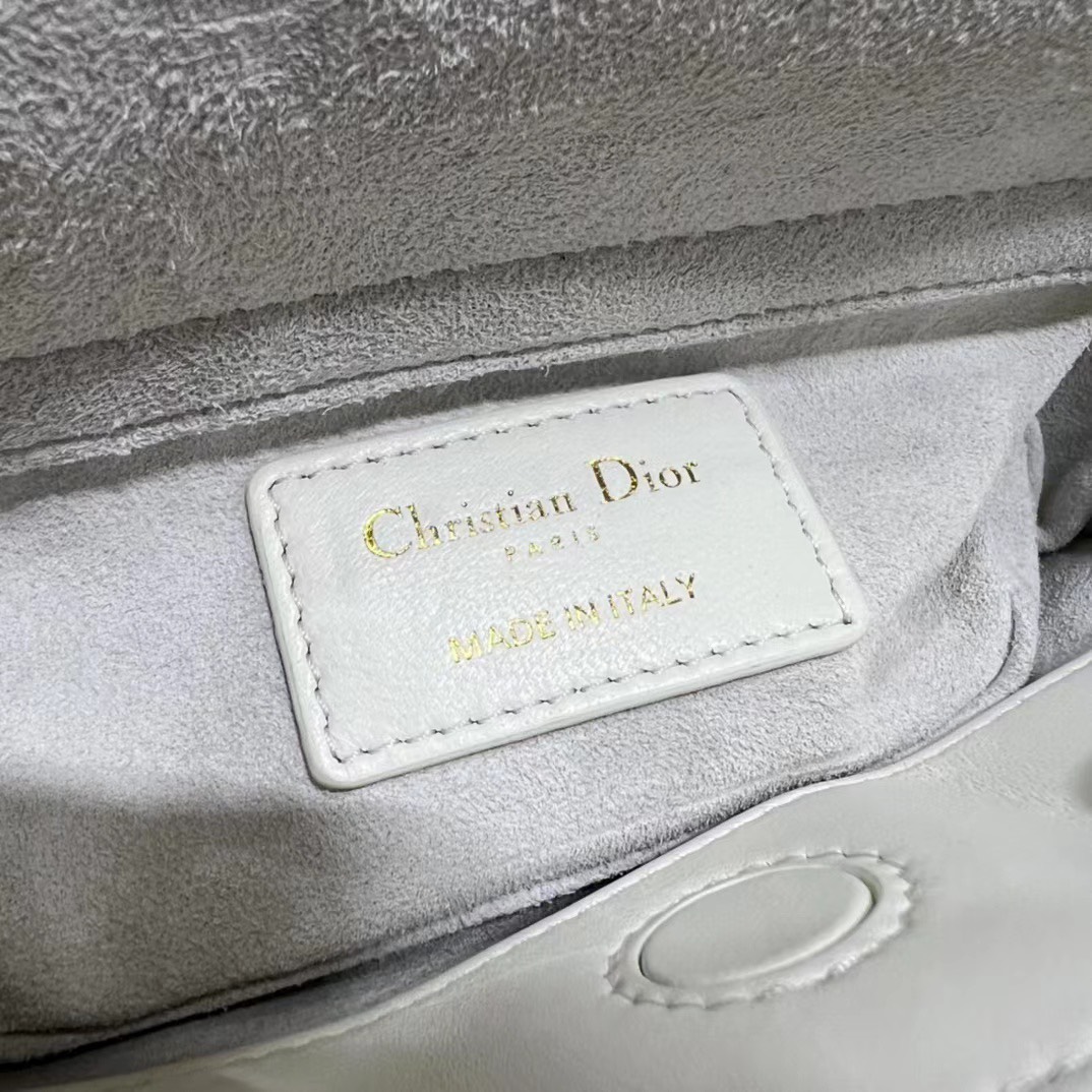 Túi Xách Dior Lady D Joy Siêu Cấp Màu Trắng Size 16cm