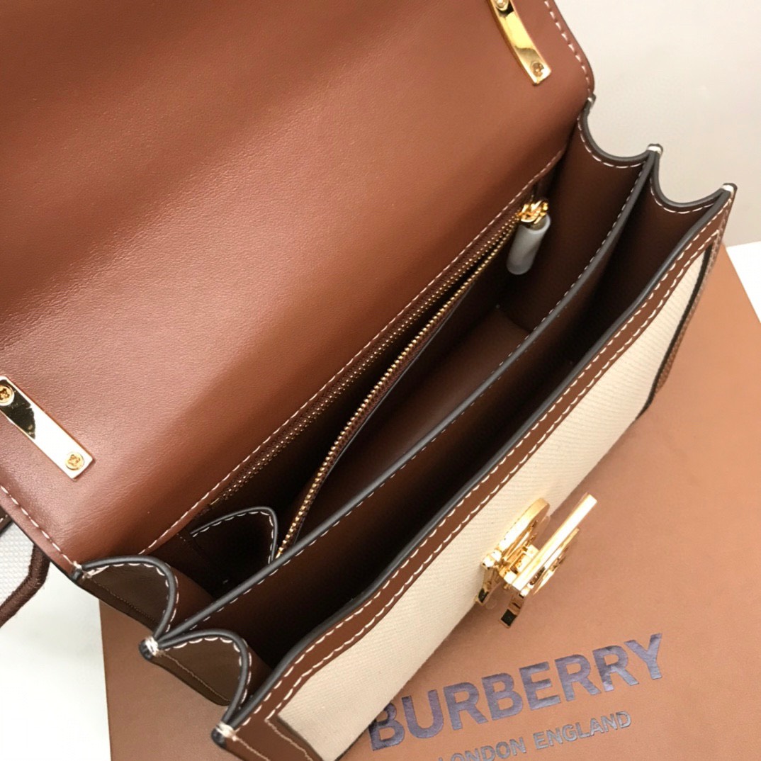 Túi Xách  Burberry Siêu Cấp Two-Tone Mini Crossbody Bag Size 12cm*6cm*25cm