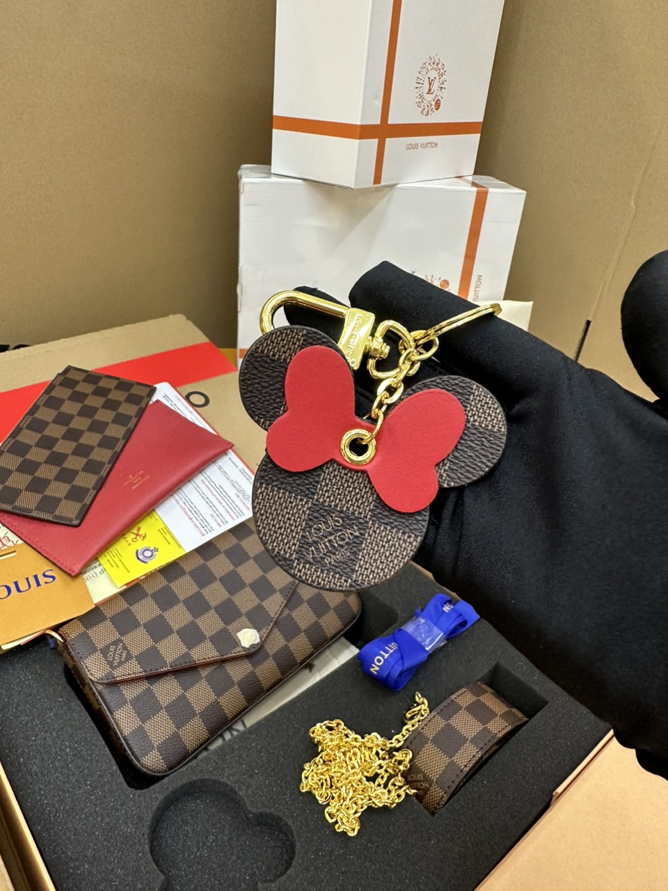 Túi Xách LV Félicie Pochette Super Màu Nâu Size 21cm Fullbox