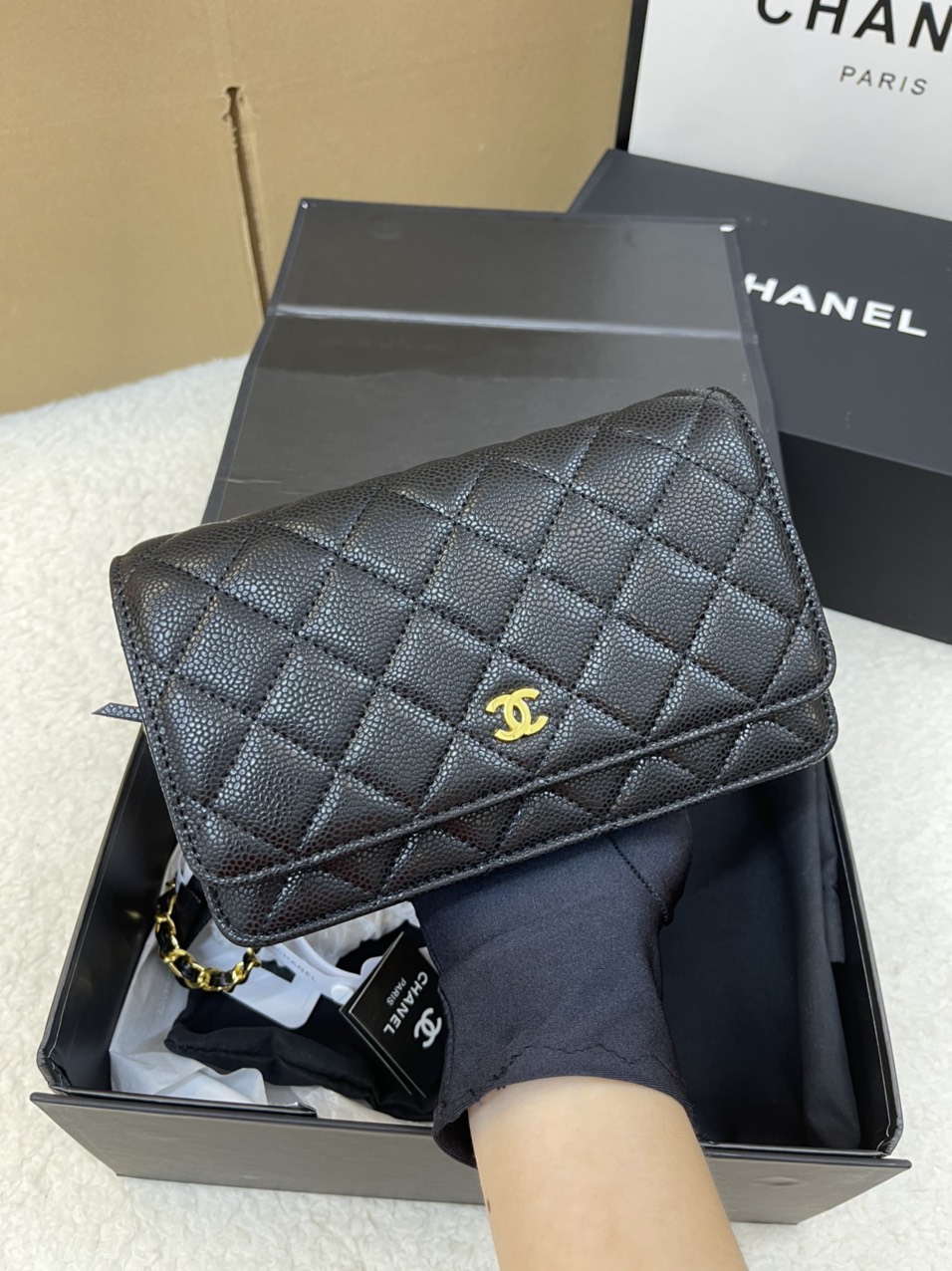 Túi Chanel Woc Super Màu Đen 19 cm