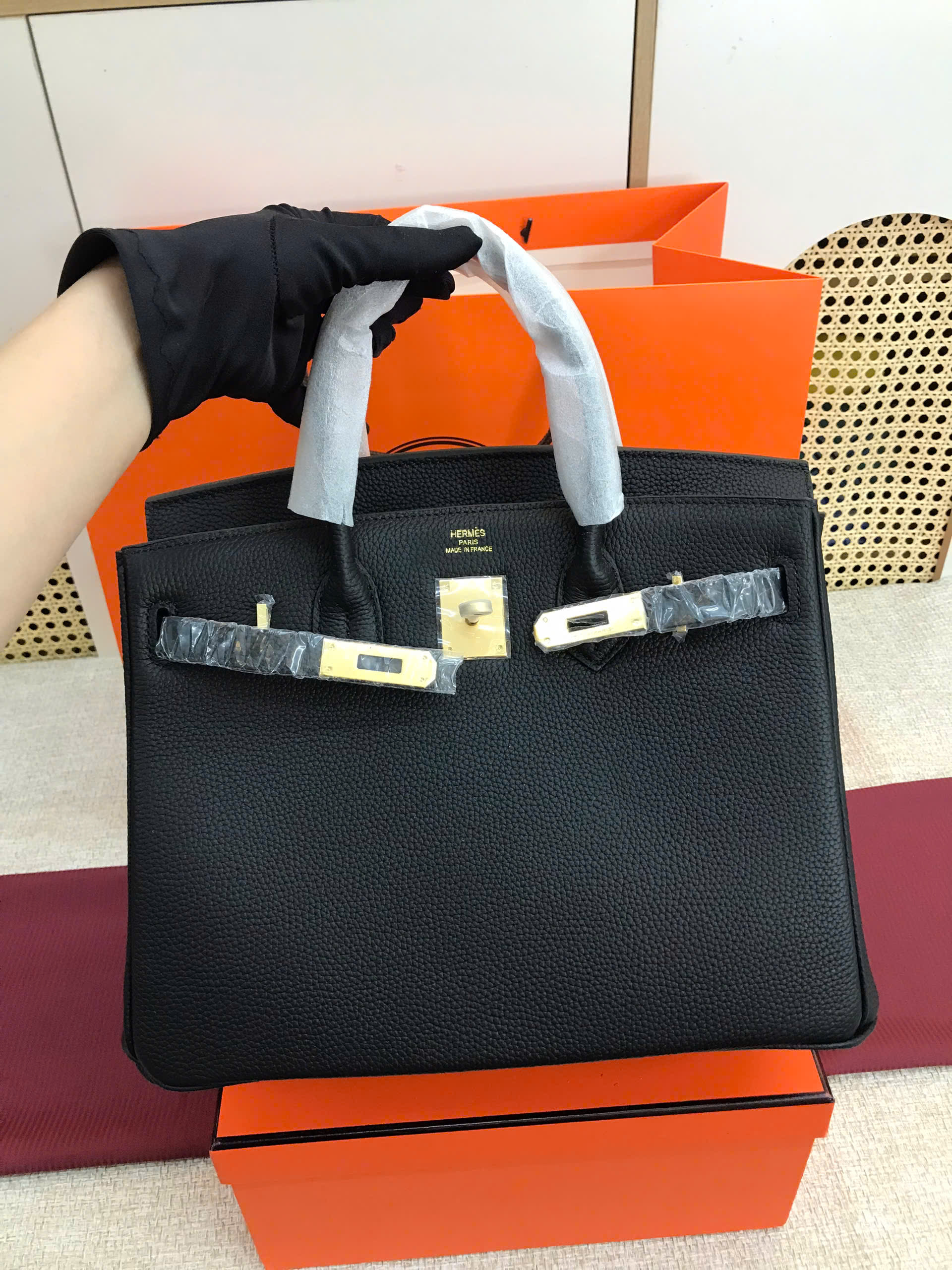 Túi Hermes Birkin Super Màu Đen Lót Đen Size 30cm