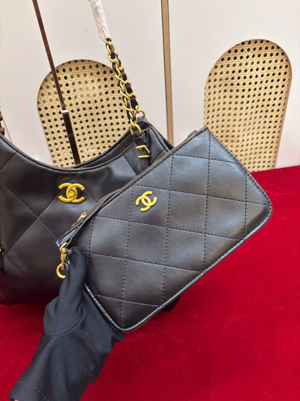 Túi Xách Chanel 25S AS5463 Màu Đen Super Size 31cm