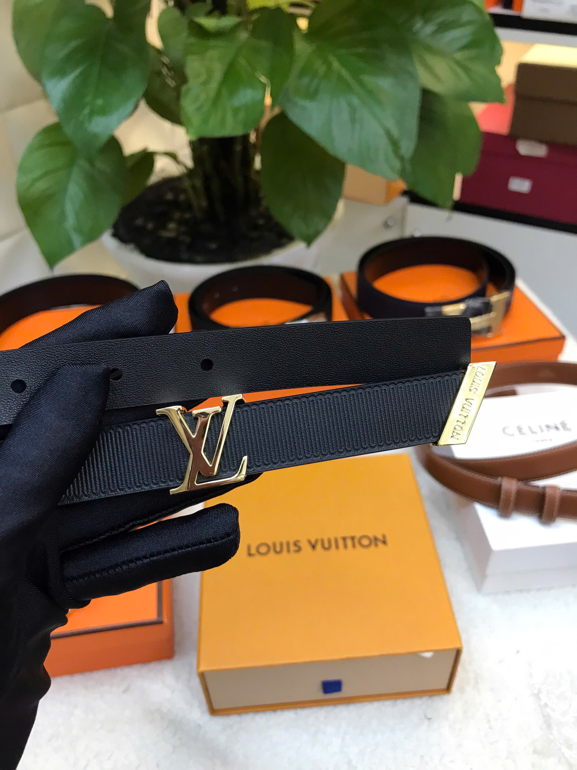 Thắt Lưng LV Initiales 20MM Belt Siêu Cấp Màu Đen Siêu Cấp M9578X