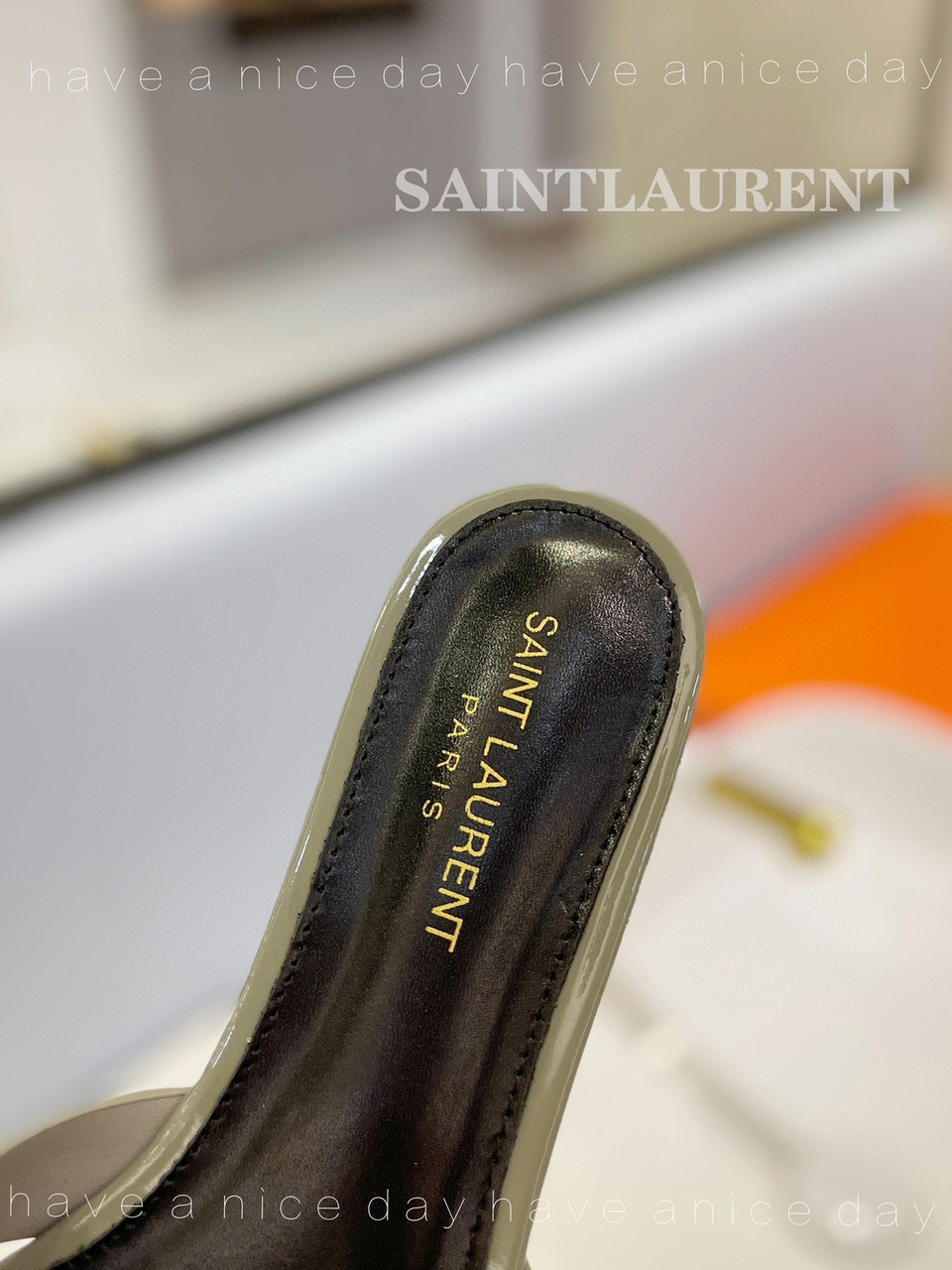 Dép YSL Siêu Cấp Saint Laurent Women%&&&%s Tribute 75 Platform High-Heel Sandals