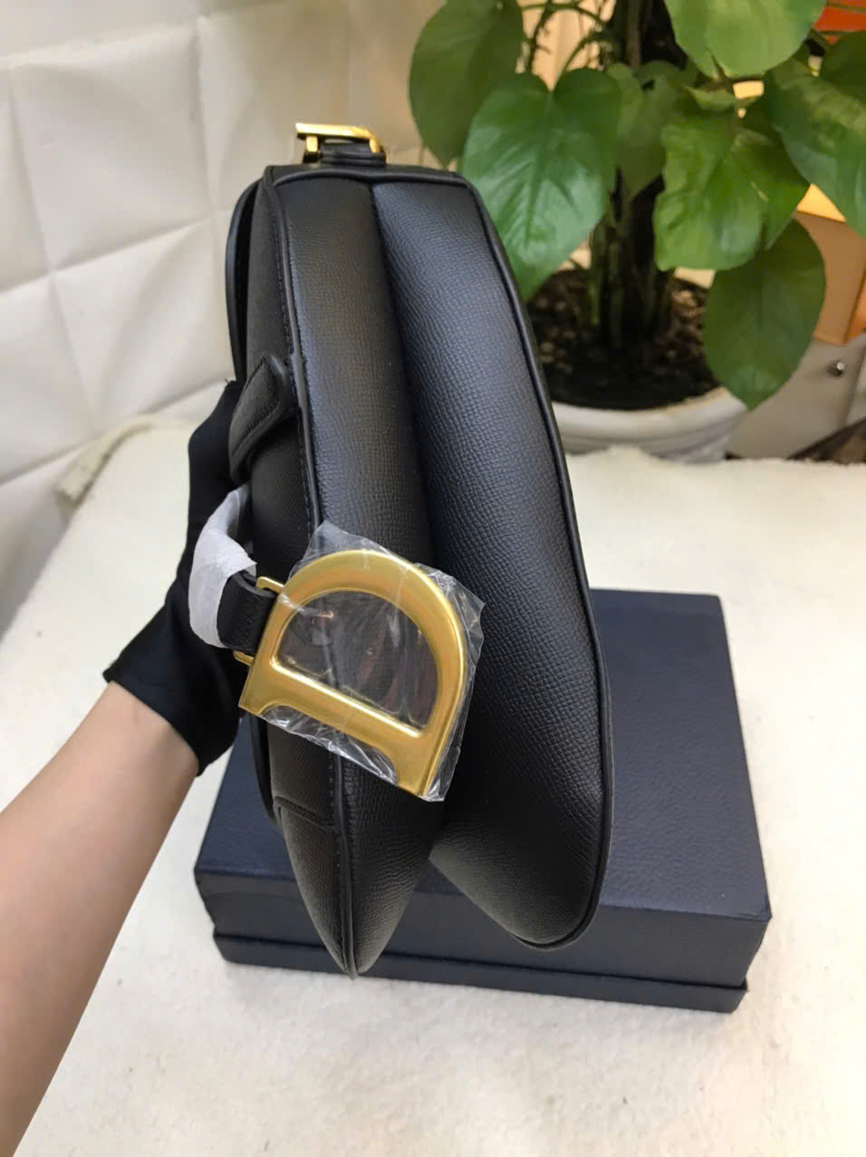 Túi Dior Saddle Bag With Strap Super Màu Đen Size 25.5cm