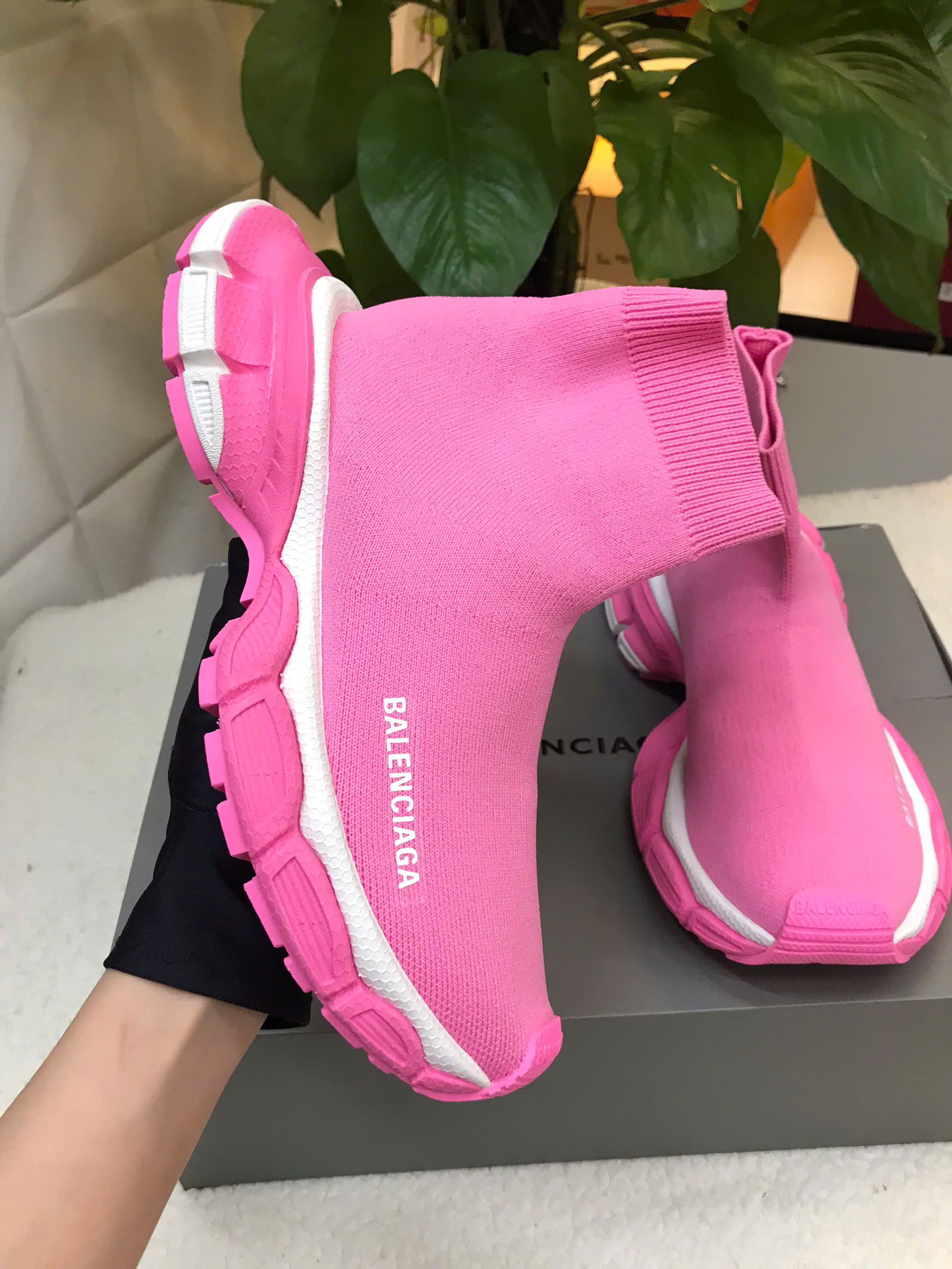 Giày Balenciaga Speed Trainer Pink Siêu Cấp Màu Hồng Size 37