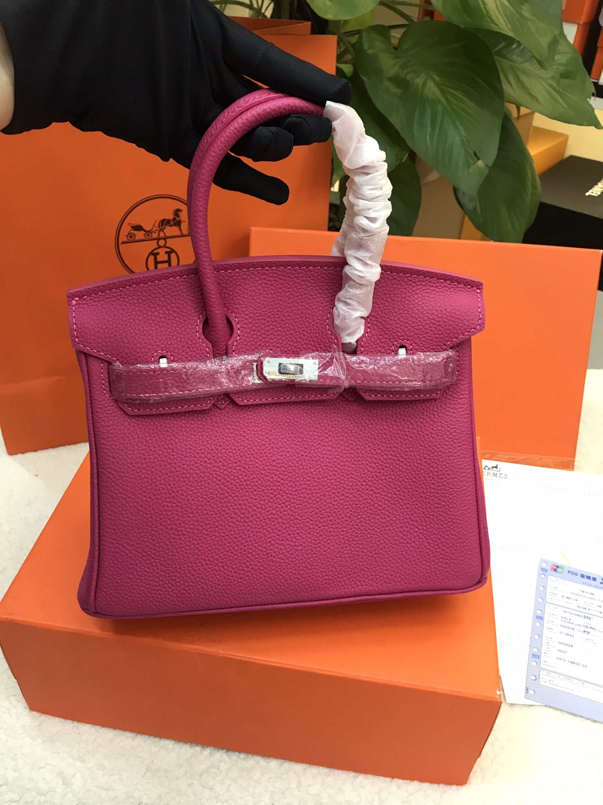 Túi Hermes Birkin 25 Super Màu Hồng Khóa Bạc Size 25cm