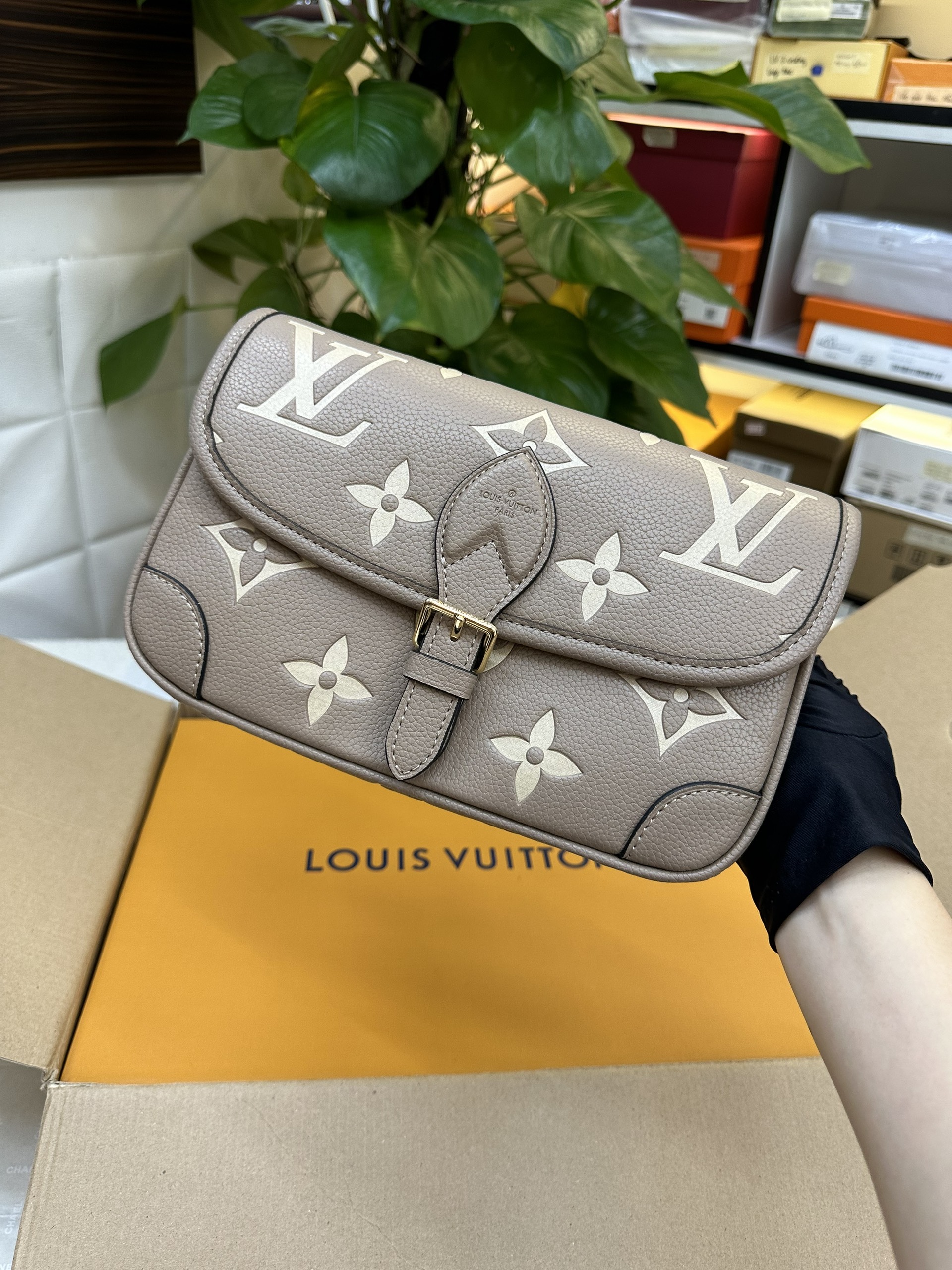 Túi LV Nano Diane Super Màu Be Size 19cm M83300