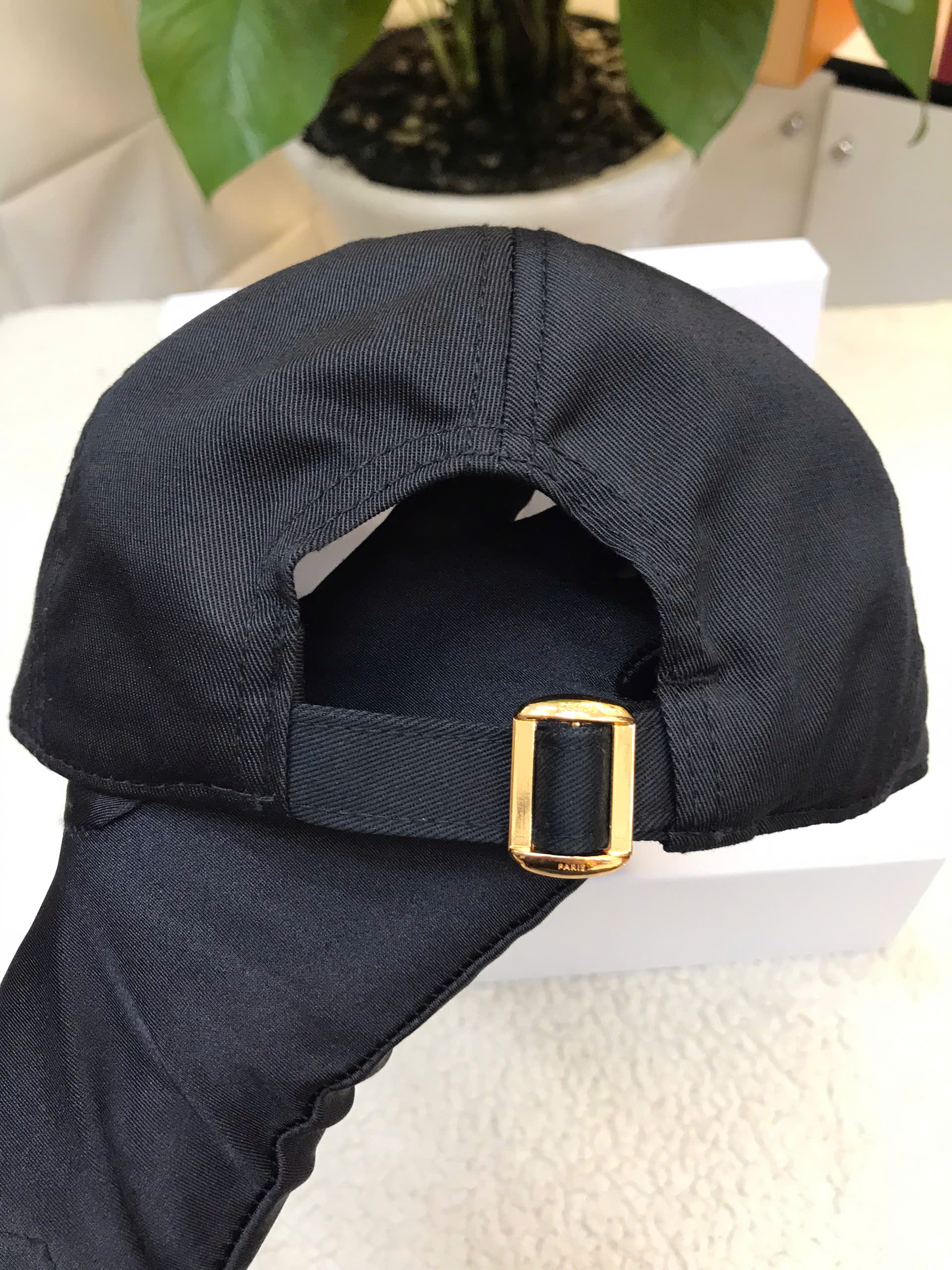 Mũ Celine Baseball Cap In Cotton Black Siêu Cấp