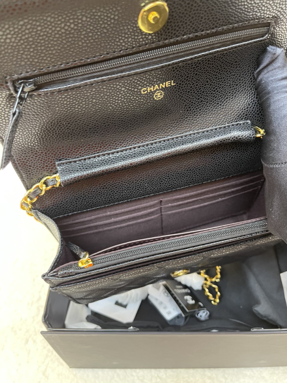 Túi Chanel Woc Super Màu Đen 19 cm