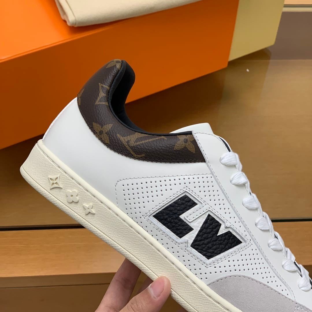 Giày  Louis Vuitton Sneaker Siêu Cấp Viền Nâu Size 38-44