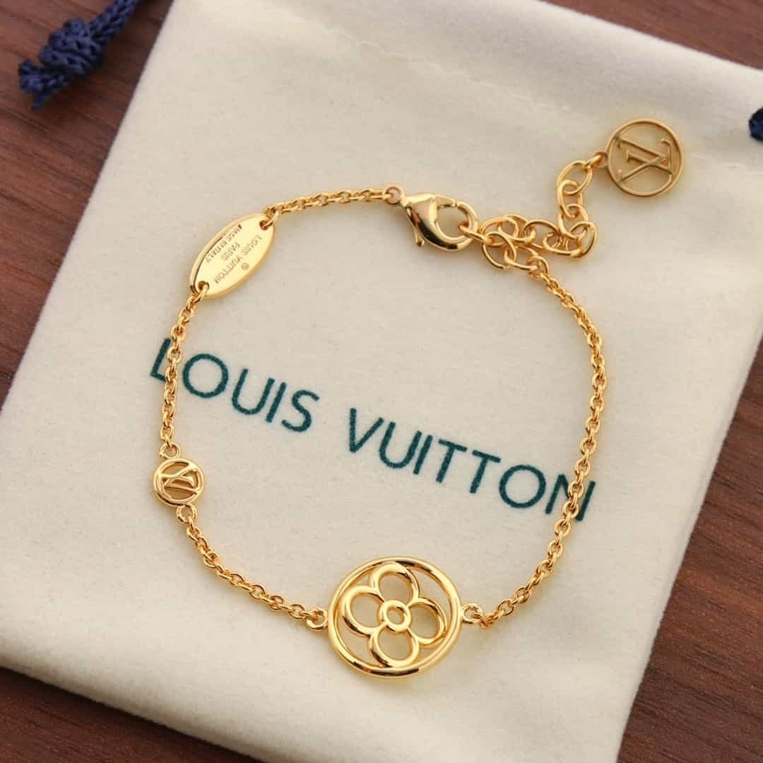 Vòng Tay Louis Vuitton Mạ Vàng Siêu Cấp Hình Tròn TWIGGY