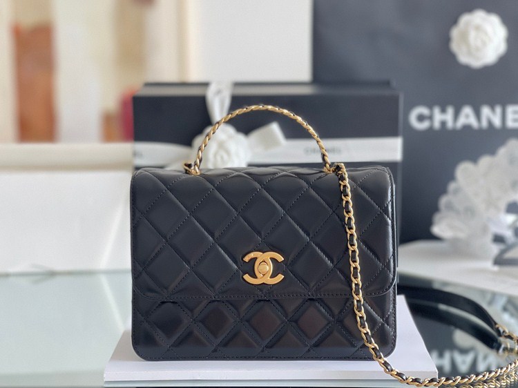 Túi Xách Chanel 23P Quai Sắt Vip Màu Đen Size 18cm