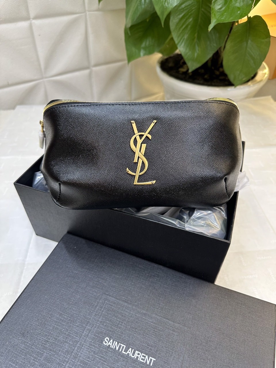 Túi YSL Cassandre Classic Belt Bag In Grain De Poudre Enbossed Leather Siêu Cấp Size 25cm