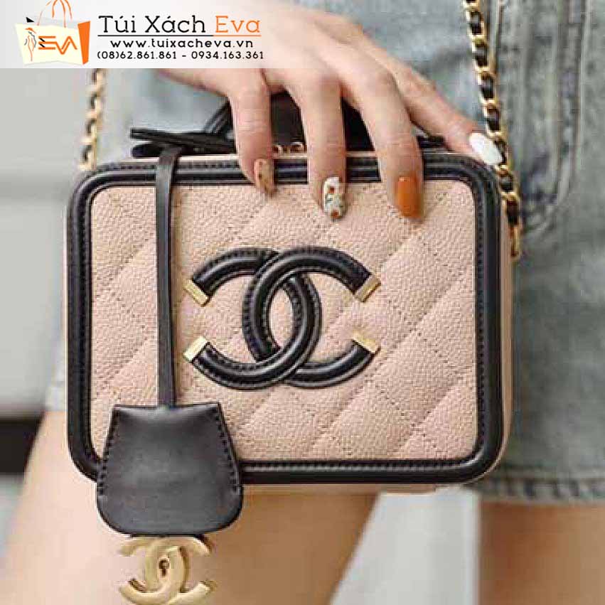 Túi Xách Chanel Vanity Bag Siêu Cấp Màu Cam Đẹp.