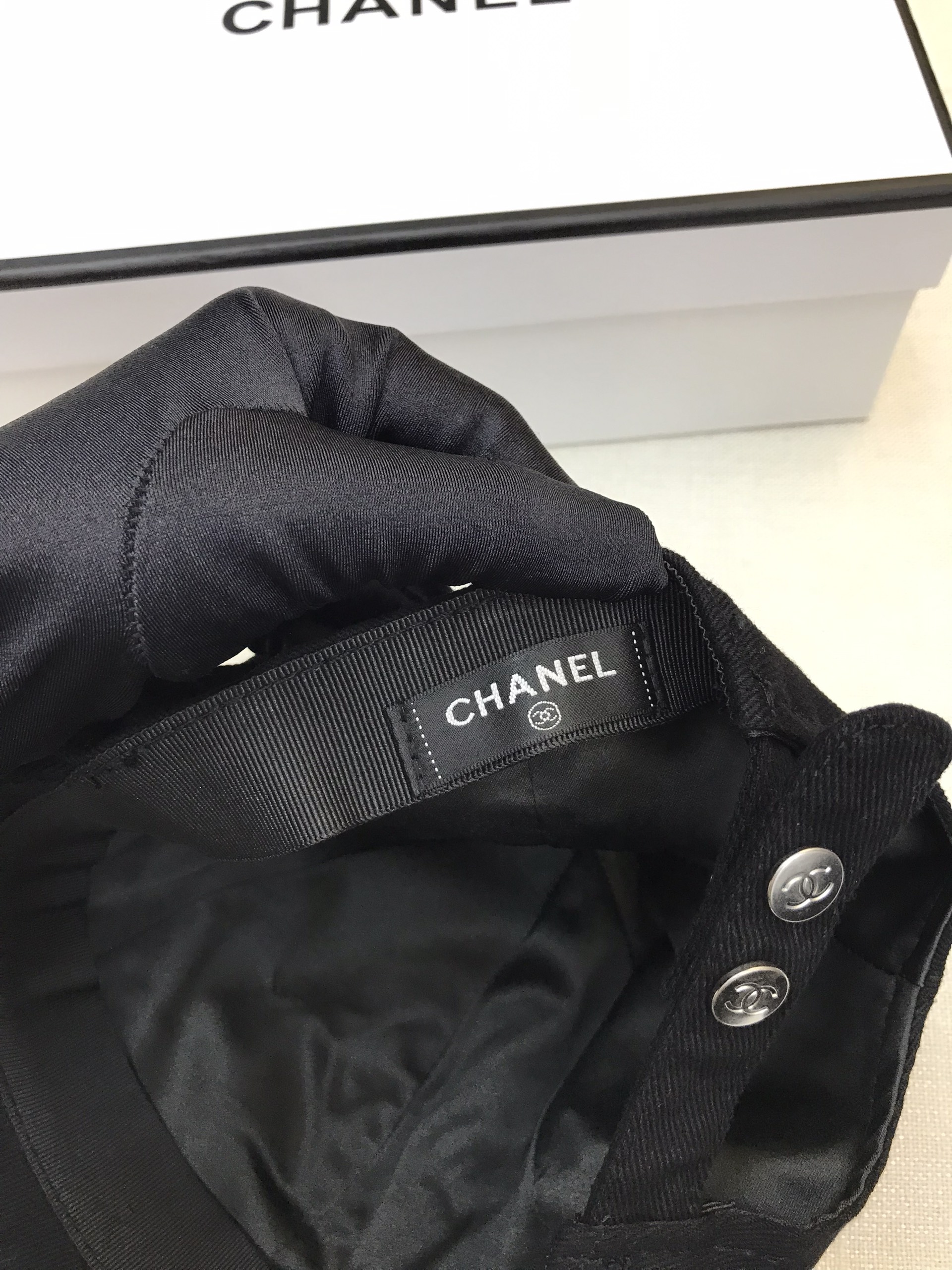 Nón Chanel Hat Cotton Black Siêu Cấp Màu Đen