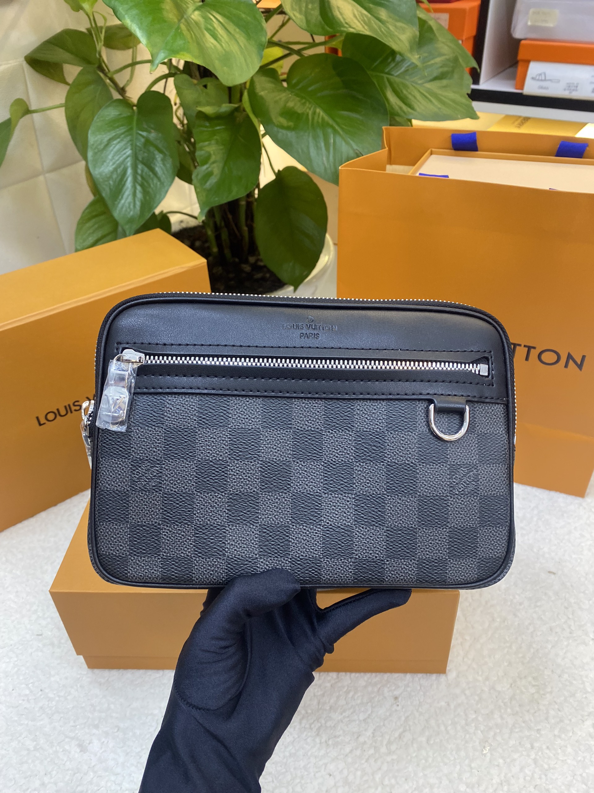 Túi LV Scott Messenger Damier Black Siêu Cấp Size 23cm N50018