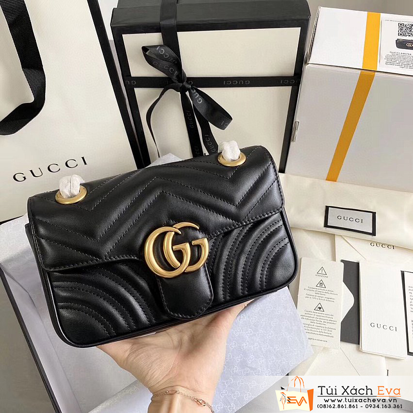 Túi Xách Gucci Marmont Bag Siêu Cấp Màu Đen Đẹp M22.