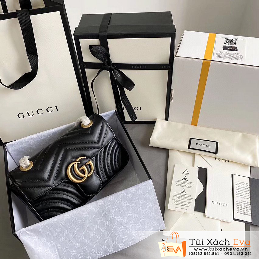 Túi Xách Gucci Marmont Bag Siêu Cấp Màu Đen Đẹp M22.