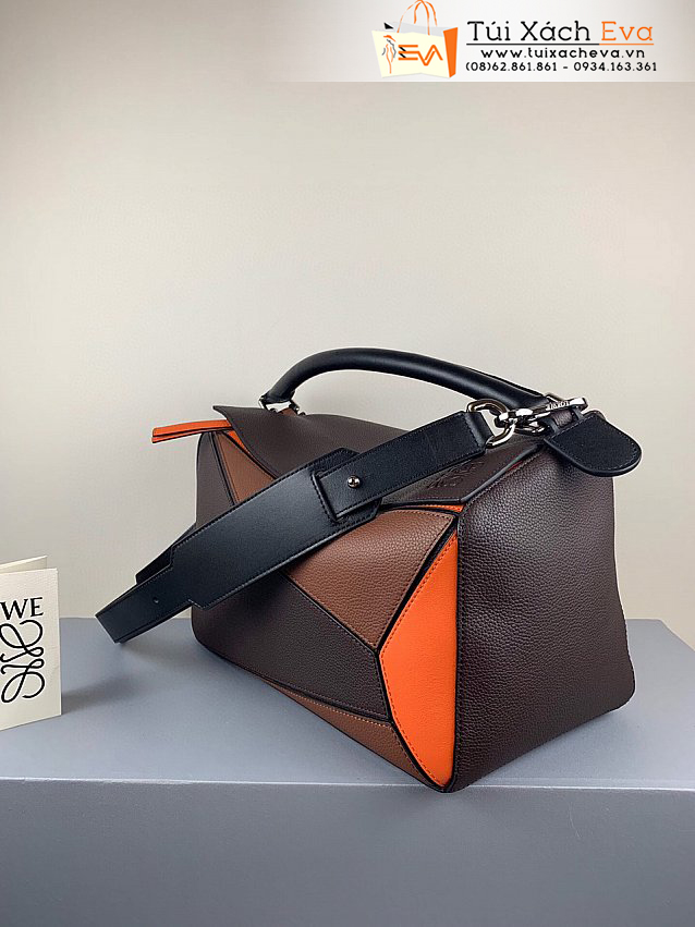 Túi Xách Loewe Puzzle Bag Siêu Cấp Màu Nâu Phối Cam Đẹp.