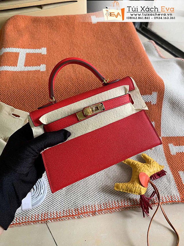 Túi Xách Hermes Epsom Bag Siêu Cấp Màu Đỏ Đẹp.