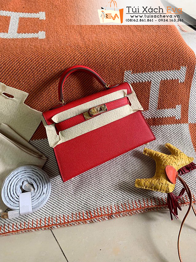 Túi Xách Hermes Epsom Bag Siêu Cấp Màu Đỏ Đẹp.