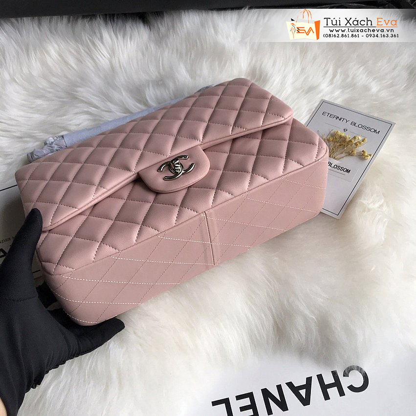 Túi Xách Chanel Classic Flap Midium Bag Siêu Cấp Màu Hồng Đẹp.