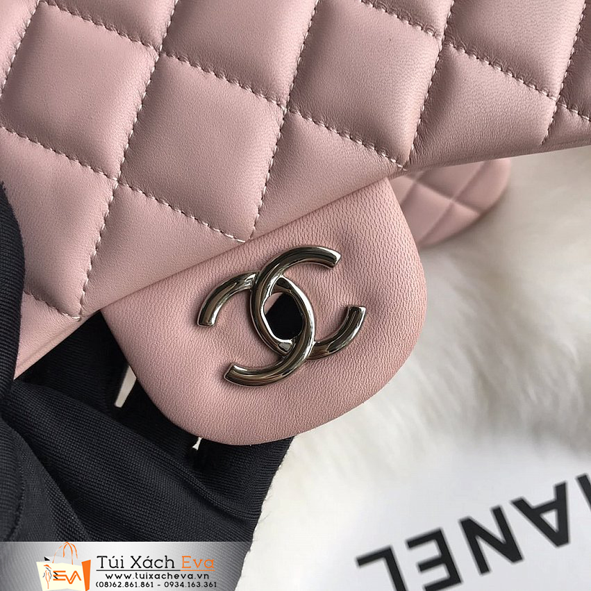 Túi Xách Chanel Classic Flap Midium Bag Siêu Cấp Màu Hồng Đẹp.