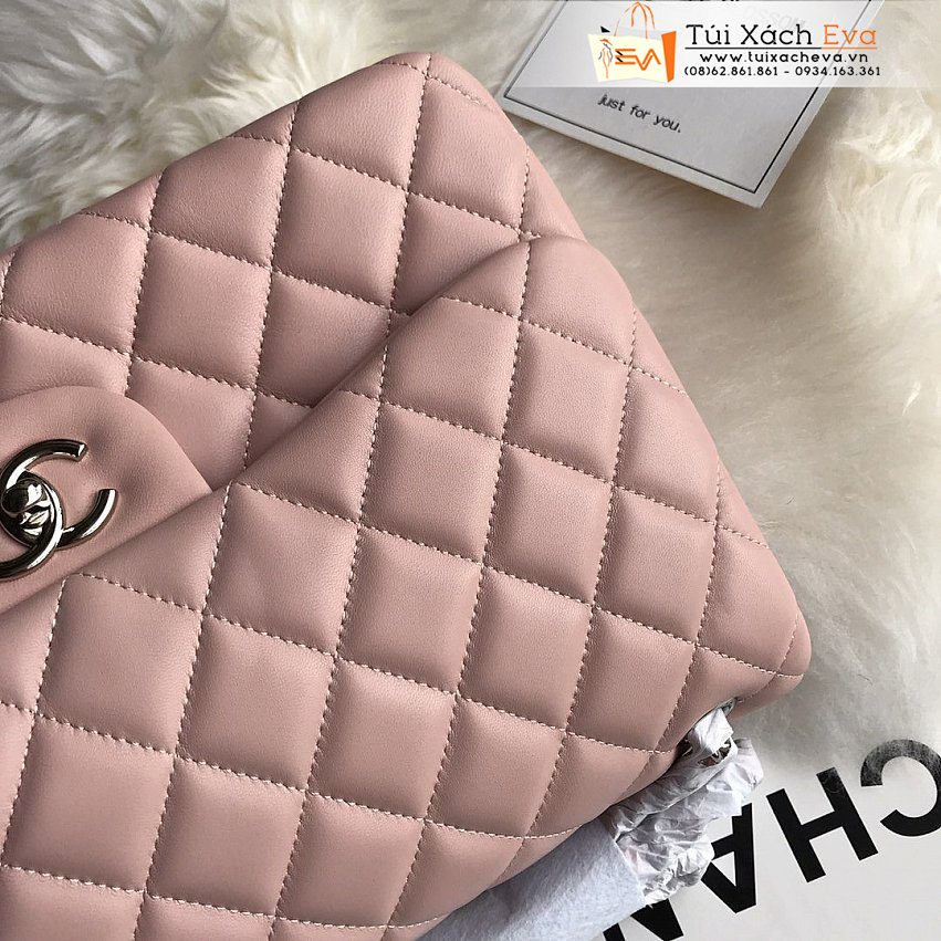 Túi Xách Chanel Classic Flap Midium Bag Siêu Cấp Màu Hồng Đẹp.