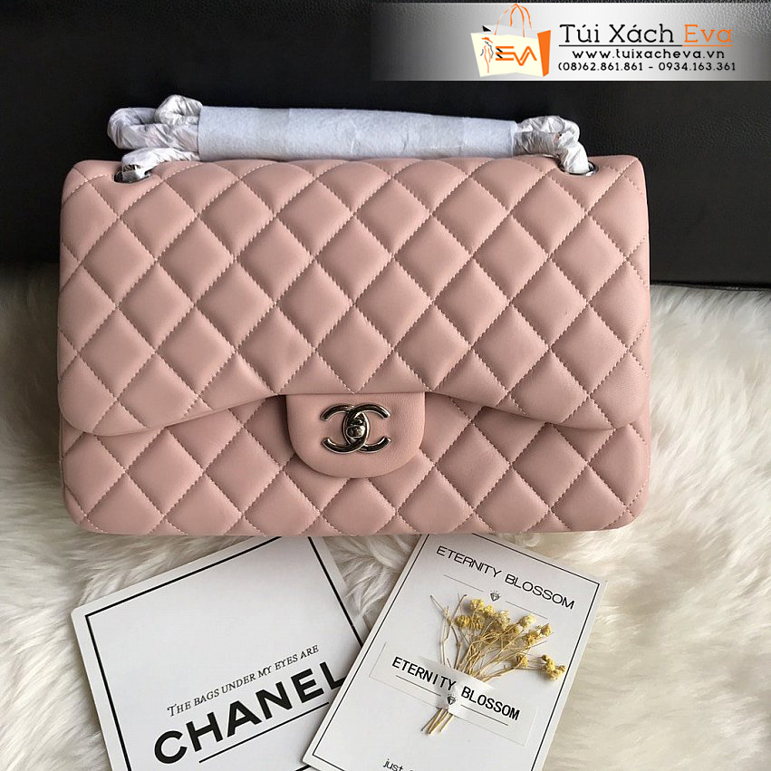 Túi Xách Chanel Classic Flap Midium Bag Siêu Cấp Màu Hồng Đẹp.