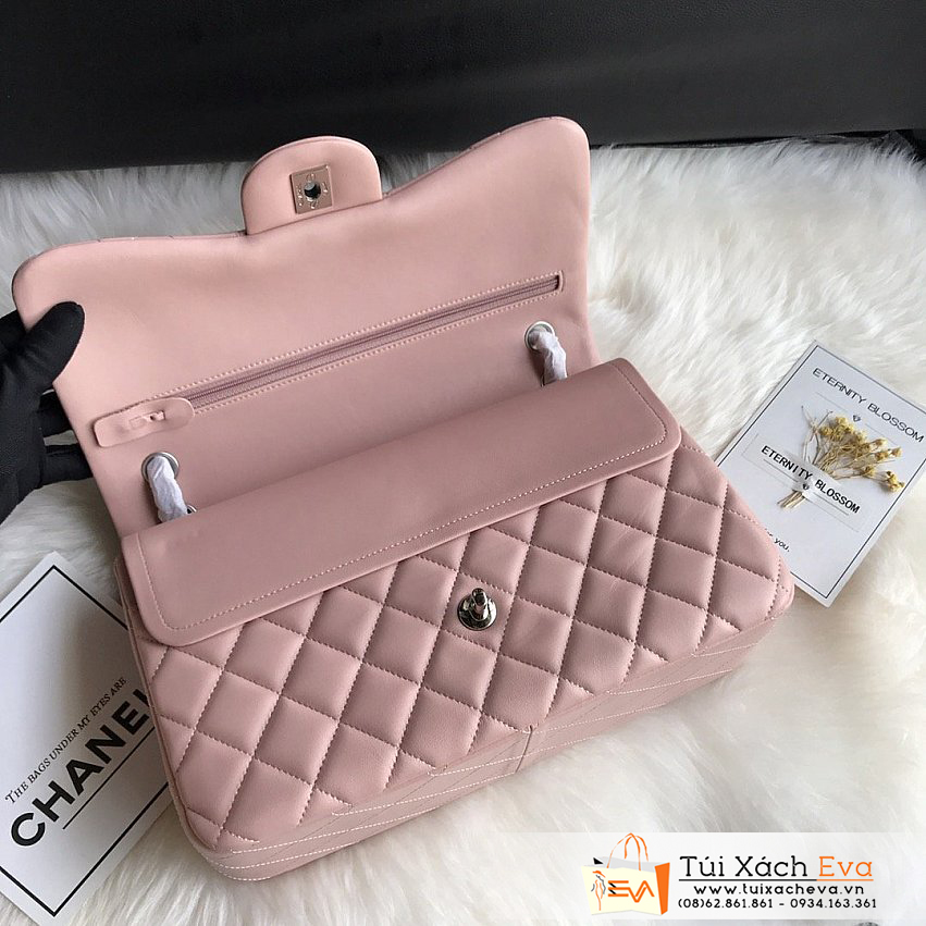 Túi Xách Chanel Classic Flap Midium Bag Siêu Cấp Màu Hồng Đẹp.