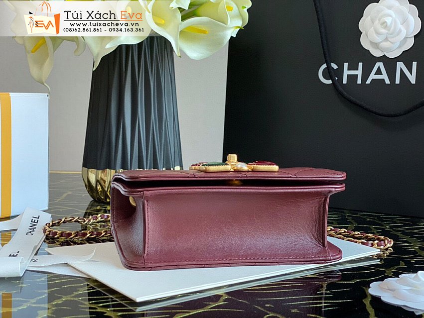 Túi Xách Chanel Leboy Bag Siêu Cấp Màu Đỏ Đẹp.