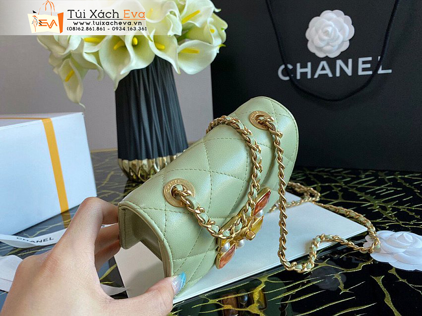 Túi Xách Chanel Leboy Bag Siêu Cấp Màu Xanh Lá Đẹp.