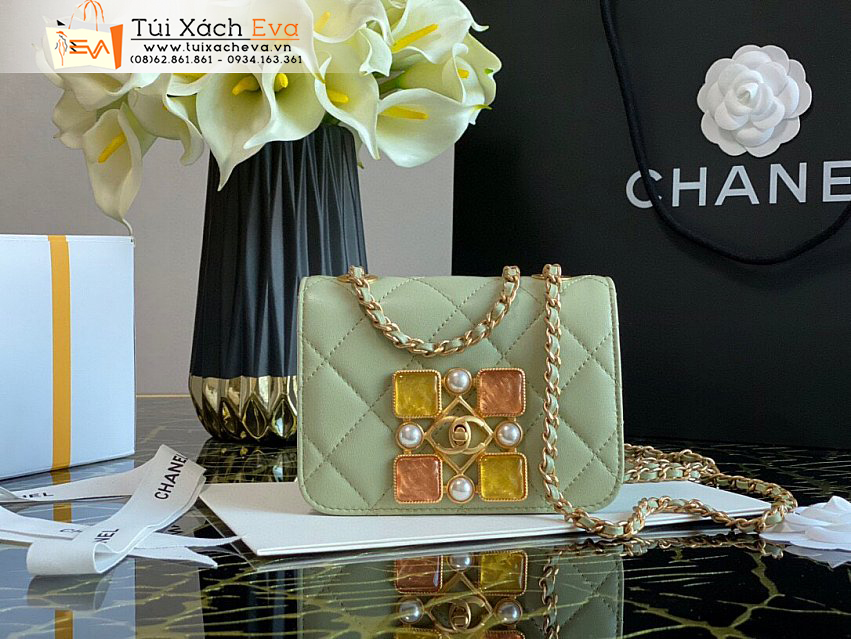 Túi Xách Chanel Leboy Bag Siêu Cấp Màu Xanh Lá Đẹp.