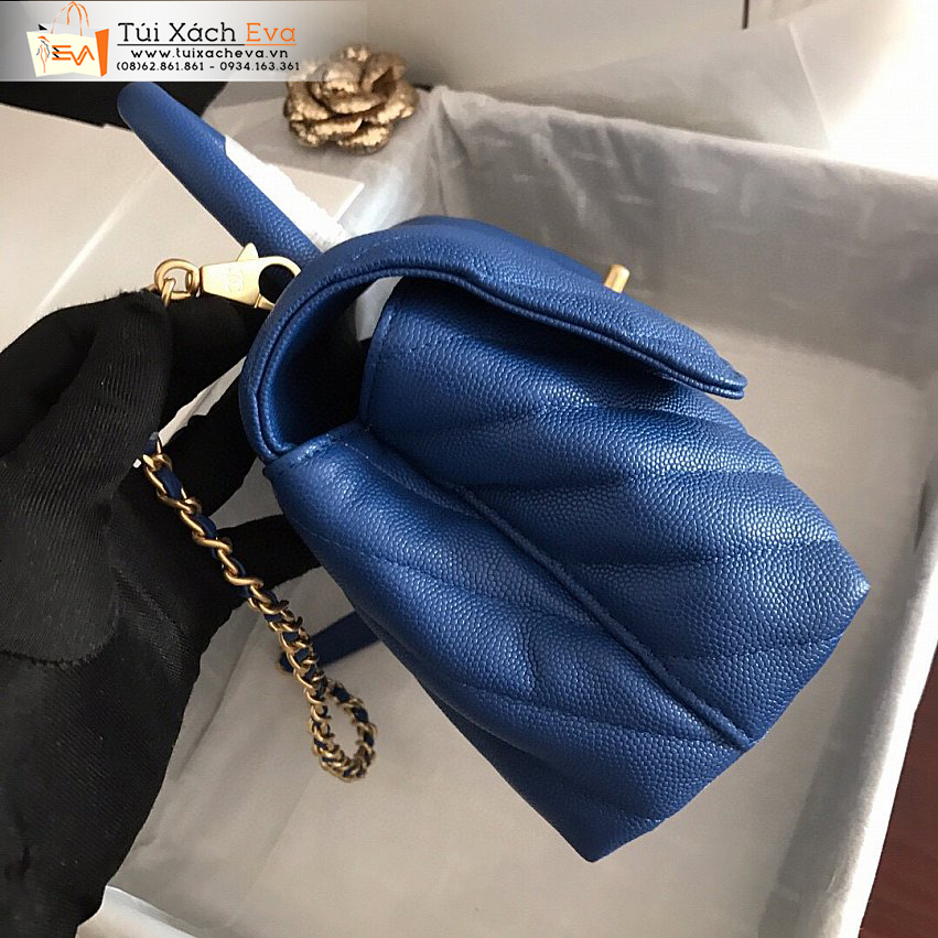 Túi Xách Chanel Coco Handle Bag Siêu Cấp Màu Xanh Đẹp.