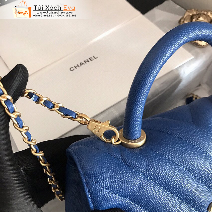 Túi Xách Chanel Coco Handle Bag Siêu Cấp Màu Xanh Đẹp.