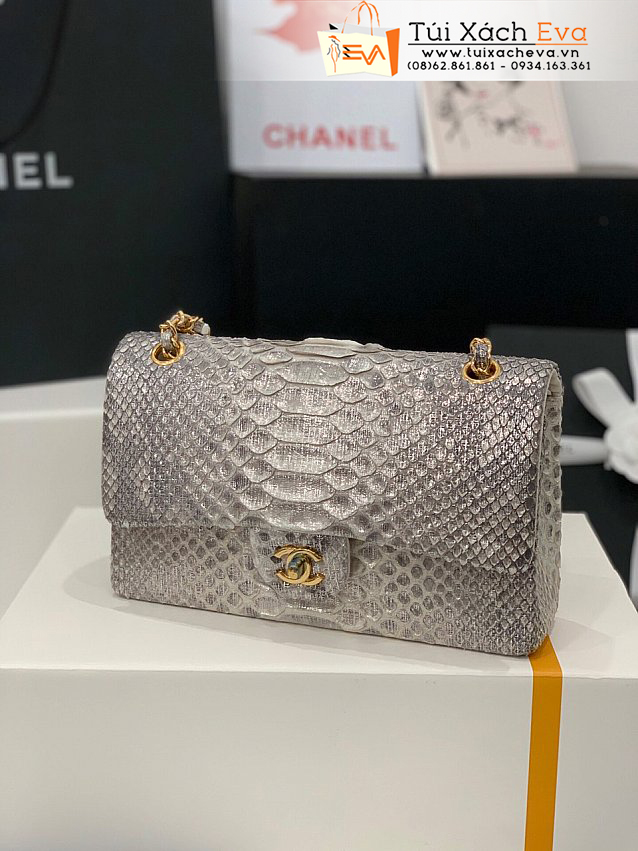 Túi Xách Chanel Classic Bag Siêu Cấp Màu Xám Đẹp M01112.