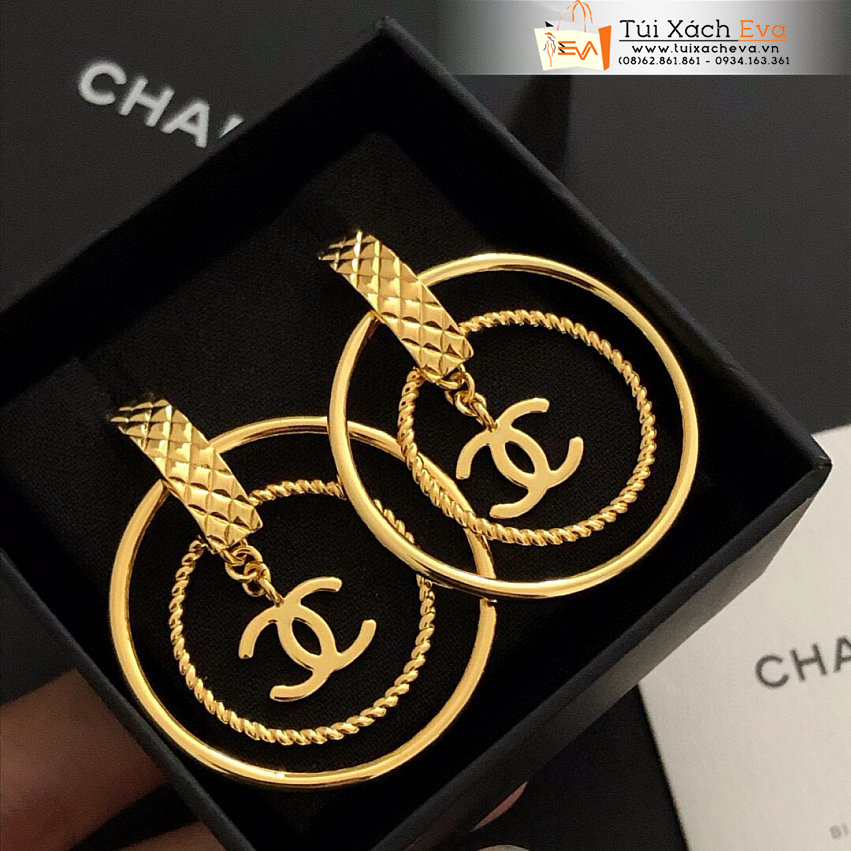 Bông Tai Chanel Siêu Cấp Màu Vàng Đẹp.