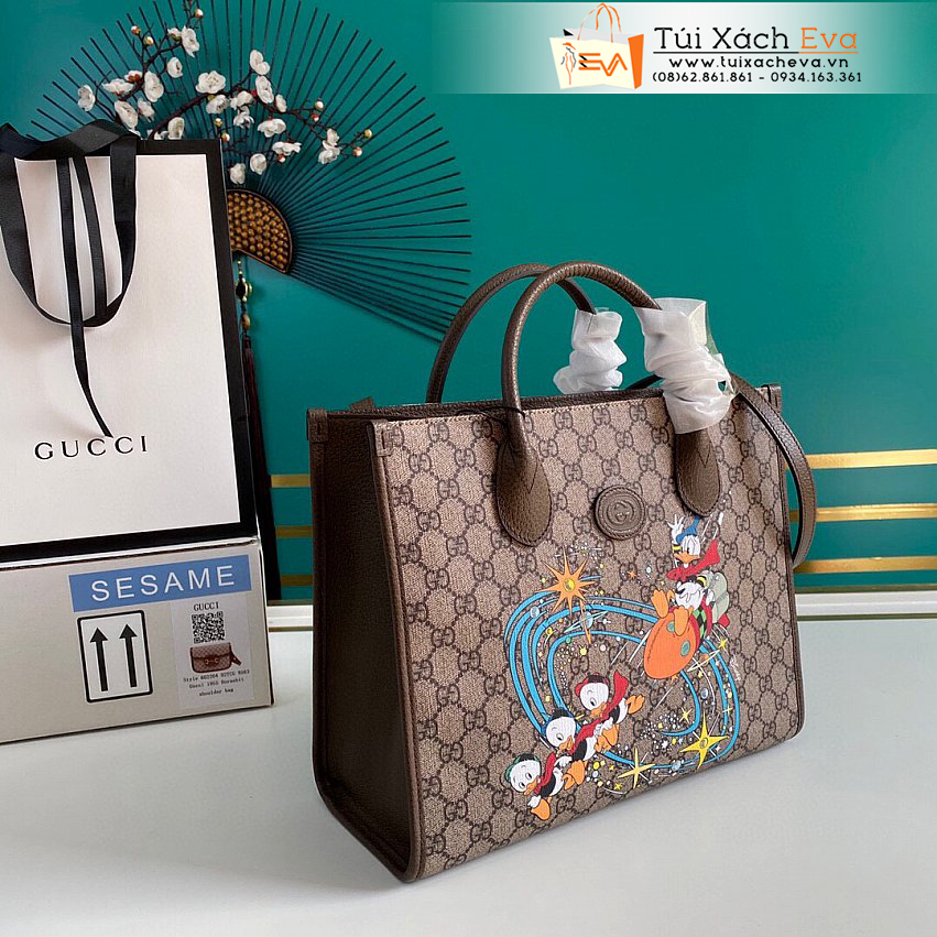 Túi Xách Gucci Disney Donald Duck Bag Siêu Cấp Màu Nâu Đẹp M648134