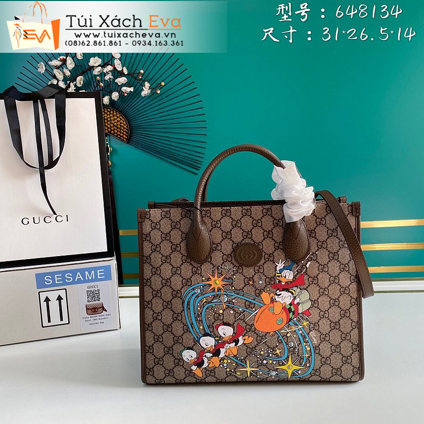 Túi Xách Gucci Disney Donald Duck Bag Siêu Cấp Màu Nâu Đẹp M648134