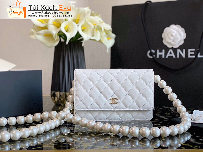 Túi Xách Chanel Clogo Bag Siêu Cấp Màu Trắng Đẹp.